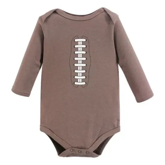 Hudson Baby Infant Boy Cotton Long-Sleeve Bodysuits, Football Mvp image {2}