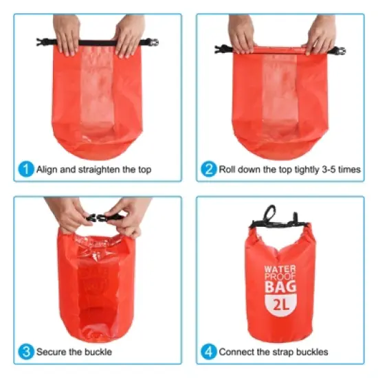 Unique Bargains Boating Kayaking Rafting Clear Window Floating Waterproof Dry Bag 2L image {4}