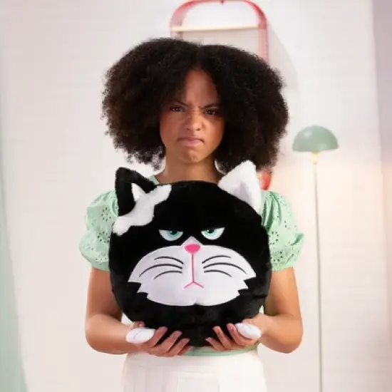 Hangry Petz: Bella Black Cat - 12" Animal Plush, Squeeze Tummy For Sounds image {6}