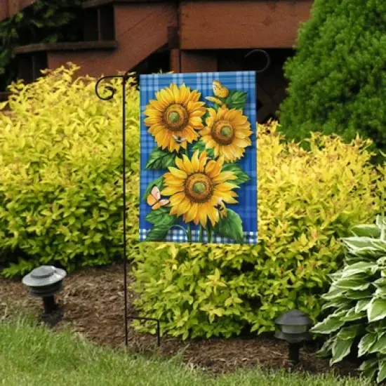 Briarwood Lane Summer Garden Flag 12x18 For Outdoor Blue Sunflowers For Summer Garden Flag Flags For Outside image {3}