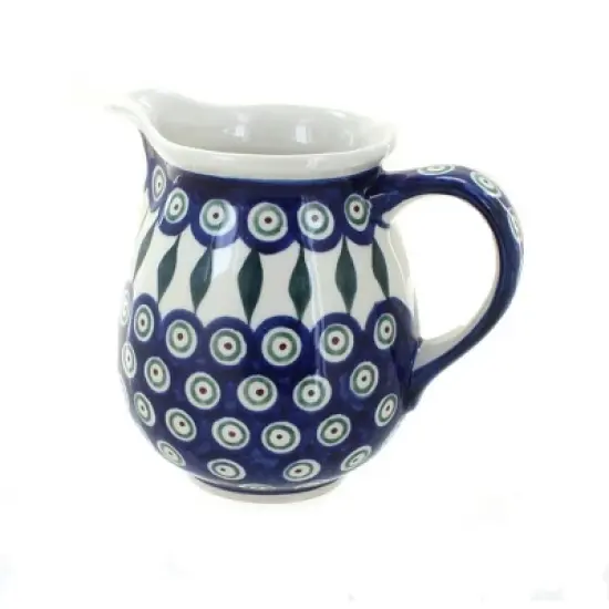 Blue Rose Polish Pottery 951 Zaklady Small Pitcher image {7}