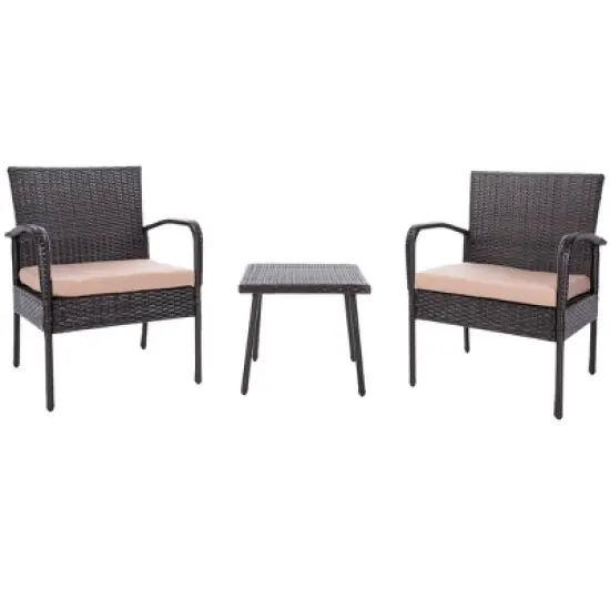 Moore 3 Piece Lounge Set - Indoor/Outdoor - PAT9009 - Safavieh image {12}