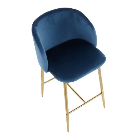 Set of 2 Fran Contemporary Counter Height Barstools - LumiSource image {6}
