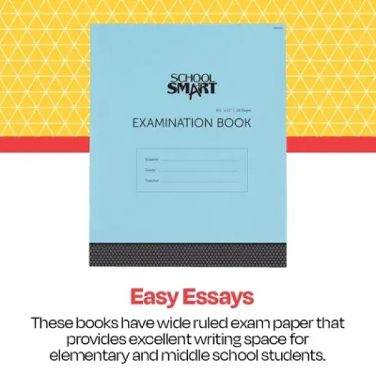 School Smart Examination Blue Book with 16 Pages, 8-1/2 x 11 Inches, Pack of 50 Books image {1}