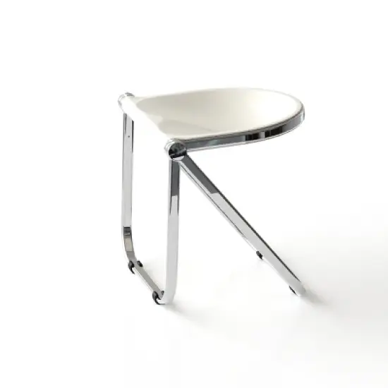 Gulches Foldable Acrylic Chair &uml;C Transparent Retro Style, Stackable Portable Stool for Home/Office/Dining/Outdoor Leisure image {2}