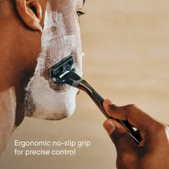 Harry's 5-Blade Men's Razor - 1 Razor Handle + 5 Razor Blade Refills - Chrome Edition Handle image {5}