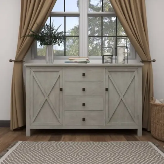 Farmhouse Wood Rectangular Sideboard White - Olivia & May image {21}