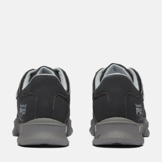 Timberland Men's PRO Powertrain ESD Alloy-Toe Work Shoes, Black/Grey Synthetic and Textile, 11.5W image {4}