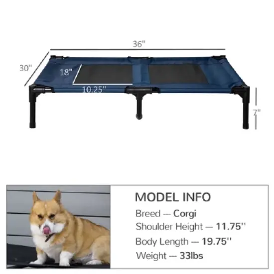 Kumasinova Elevated Dog Bed,36"x30"/48"x36" Outdoor Dog Bed with Breathable Mesh,Dog Beds Large Sized Dog for Medium&Big Dogs for Summer image {1}