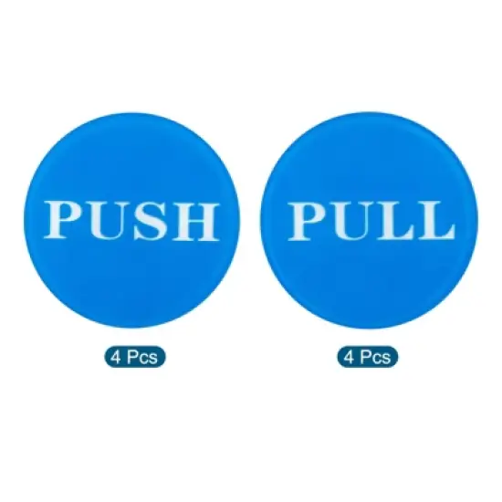 Unique Bargains Acrylic Self-Adhesive Decor Shop Push Pull Door Sign 8 Pcs image {2}