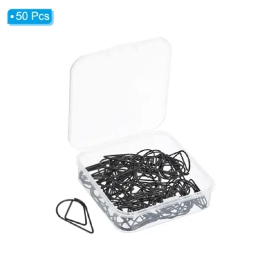 Unique Bargains Drop-Shaped Metal Prevent Tearing Pages Home Office Paper Clip 50 Pcs image {2}