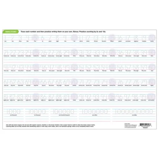 Teacher Created Resources Counting 1-100 Learning Mat image {2}
