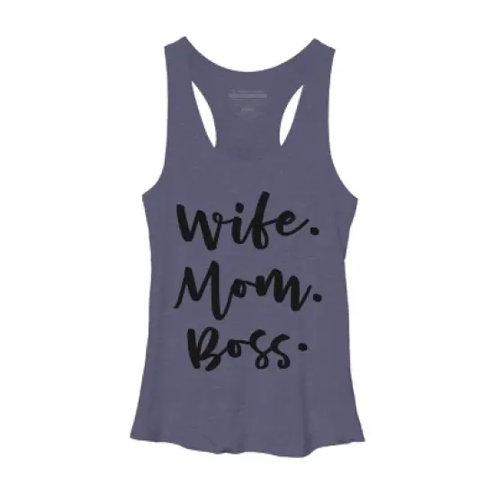 Women's Design By Humans Wife. Mom. Boss. By TheBlackCatPrints Racerback Tank Top image {4}