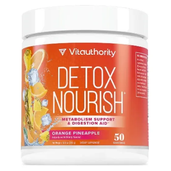 Detox Nourish Powder, Metabolism Support & Anti-Bloat Digestive Aid, Vitauthority, 300gm image {2}