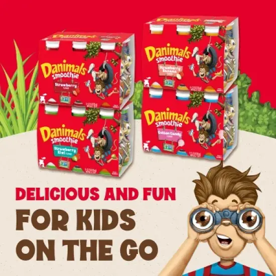 Danimals Strawberry & Mixed Berry Kids' Smoothies - 12ct/3.1 fl oz Bottles image {13}