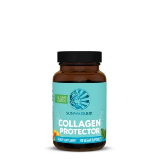 Collagen Capsules, Sea Buckthorn Fruit and Asian Ginseng Root Extract, Plant based Organic Vegan Collagen Protector, Sunwarrior, 30ct image {6}