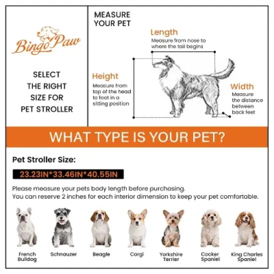 Large Heavy Duty Dog Stroller Folding Pet Stroller 4-Wheel Pet Travel Carrier Double Door Pet Trolley Skylight Cart with Rainproof Cover image {2}