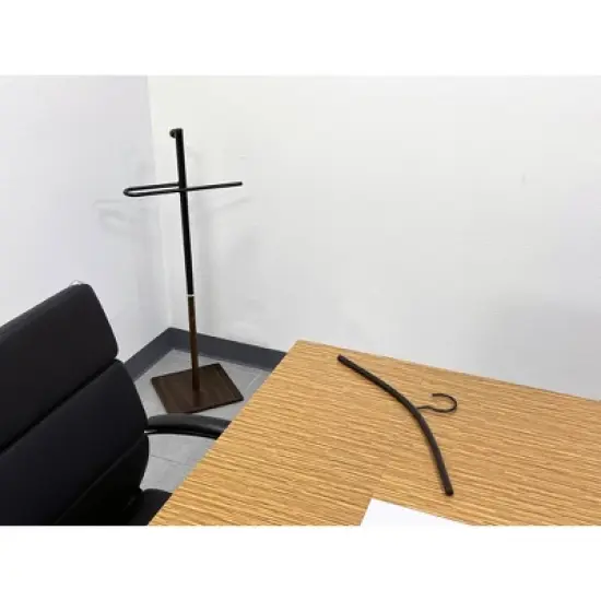 Kumo Freestanding Metal Organizer with Removable Hanger Trouser Bar Valet Stand - Proman Products image {3}