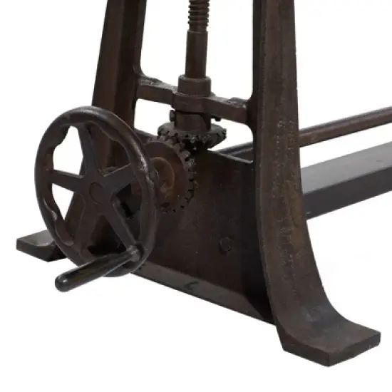 Industrial Teak Wood Console Table Brown - Olivia & May image {16}