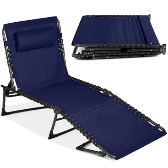 Best Choice Products Patio Chaise Lounge Chair, Outdoor Portable Adjustable Pool Recliner w/ Pillow image {19}