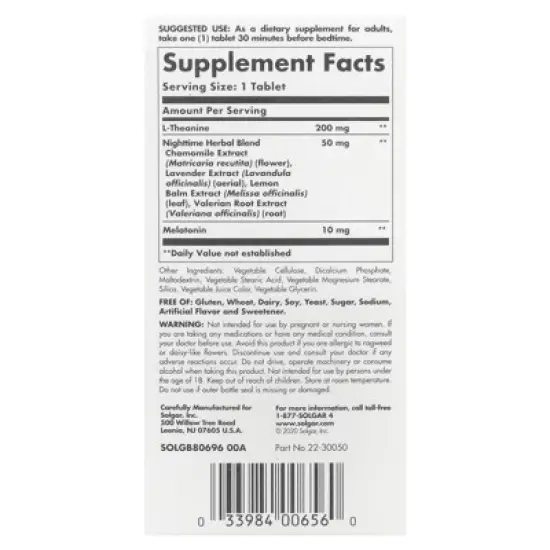 Solgar Sleep, Triple Action, 60 Tri-Layered Tablets image {1}