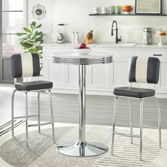 Set of 2 30" Raleigh Retro Counter Height Barstools - Buylateral image {2}