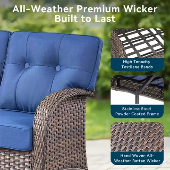 10 Pieces Gymojoy Sofa Chairs Ottoman with Swivel Chairs image {10}