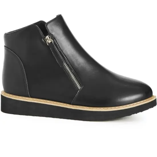 Women's WIDE FIT Catalina Ankle Boot - black | EVANS image {2}