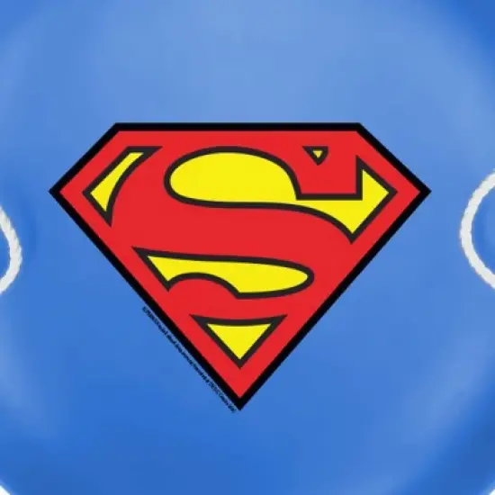 Slippery Racer ProDisc 26 Inch Heavy Duty Aluminum Iron Alloy Metal Kids Superman Saucer Snow Sled with Dual Riveted Soft Grip Rope Handles, Blue image {2}