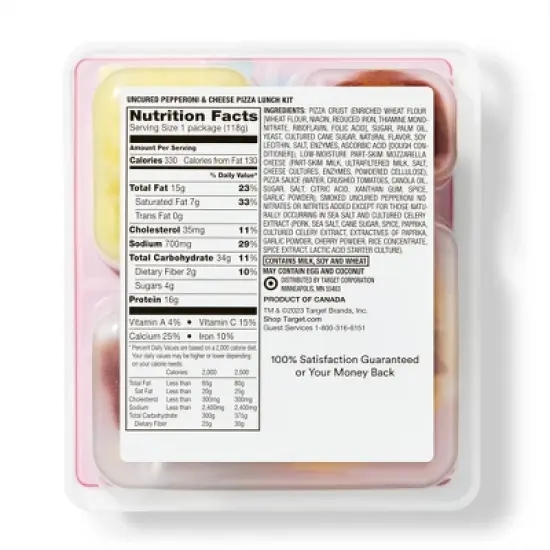 Uncured Pepperoni & Cheese Pizza Lunch Kit - 4.2oz - Good & Gather&trade; image {1}
