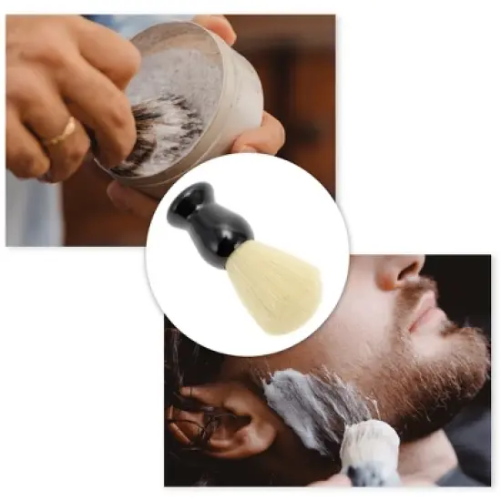 Unique Bargains Convenient Shaving Brush 4.06"x1.38" Black 1 Pc image {4}