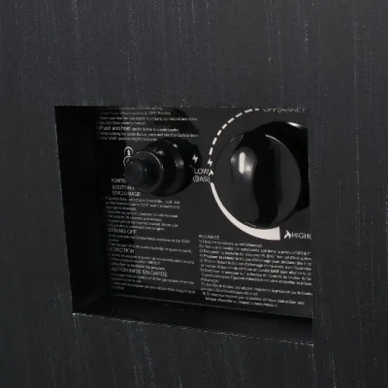 GDFStudio JasmineOutdoor 50,000 BTU Rectangular Fire Pit with Tank Holder, Brushed Black image {6}