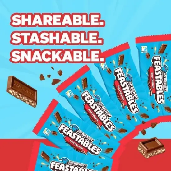 Feastables Milk Chocolate Crunch - 6.17oz/5ct image {4}