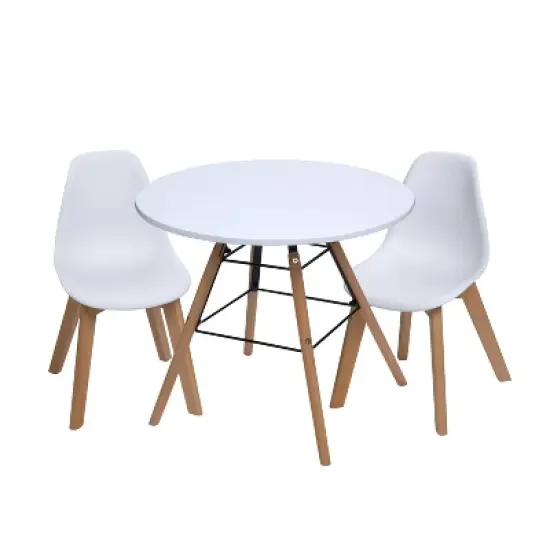 3pc Modern Kids' Round Table and Chair Set - Gift Mark image {4}