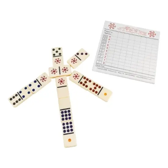 Spinner Dominoes Game Board Game: Puremco, 2-8 Players Party, 20-60 Min Play, Includes Instructions & Scoring Pads image {4}