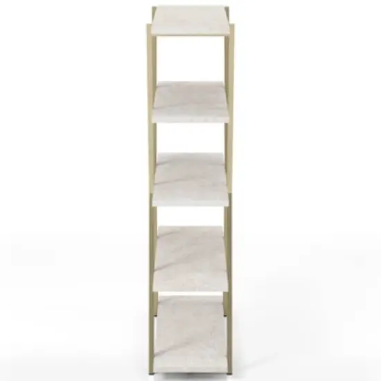72" Favian 5 Shelf Display Bookcase Champagne - miBasics image {3}