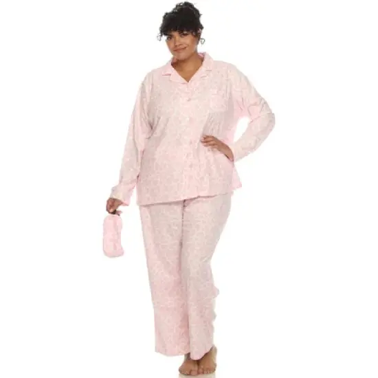 Whitemark Plus Size Three-Piece Pajama Set image {1}