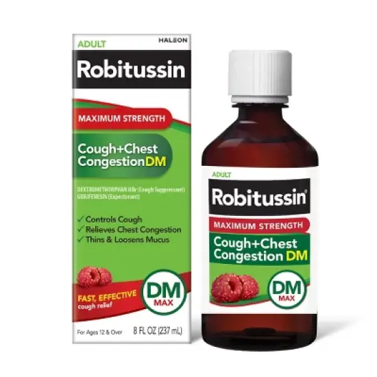 Robitussin Cough + Congestion DM Max Syrup - Dextromethorphan - 8 fl oz image {9}