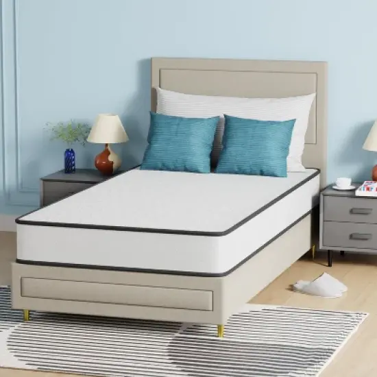 FDW 8 Inch Mattress Medium Firm Spring Mattress Cool Sleep Pressure Relief Fiberglass Free Mattress in a Box CertiPUR-US Certified image {8}