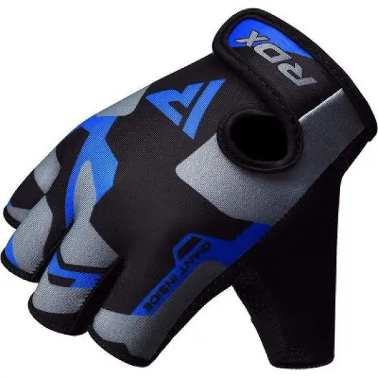 RDX Sports F6 Fitness Gym Gloves - Enhanced Grip and Support for Strength Training, CrossFit, Bodybuilding, Powerlifting, Workout Gloves - Blue - 2XL image {2}