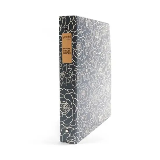 Yoobi Evolve 1" O-Ring Binder 220 Sheet Capacity Navy Succulents image {6}