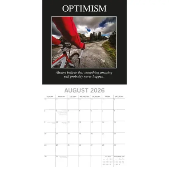 2026 Square Wall Calendar, Demotivation, 16-Month Funny Corner Theme with 180 Reminder Stickers (12x12 In) image {2}