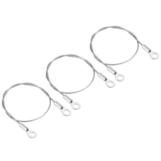 Unique Bargains Stainless Steel Light Outdoor Travel Luggage Safety Locking Cables 0.2" ID Eyelets image {5}