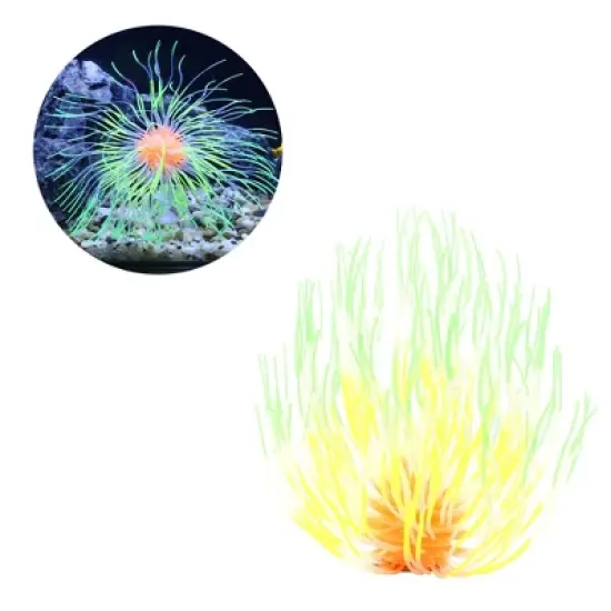 Unique Bargains Silicone Simulation Coral Fireworks Flower Fish Tank Aquarium Decoration 1.18"x16.54" 1 Pc image {4}