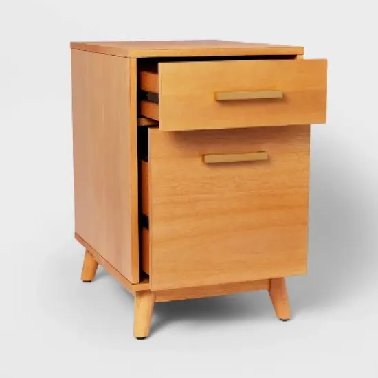 Wood Mid Century File Cabinet Light Brown - Threshold&trade; image {2}