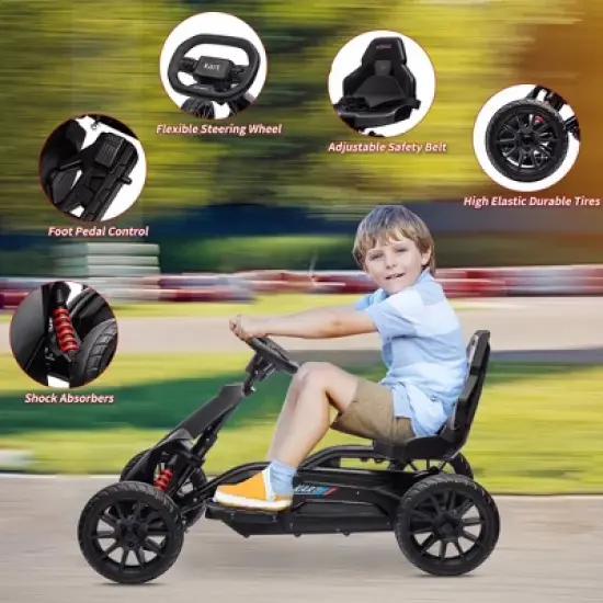 Electric Go Kart for Toddlers, Drift Kart with 7Ah Battery 35W Motor, High/Low Safety Speed Max 2.8MPH for Kids image {3}