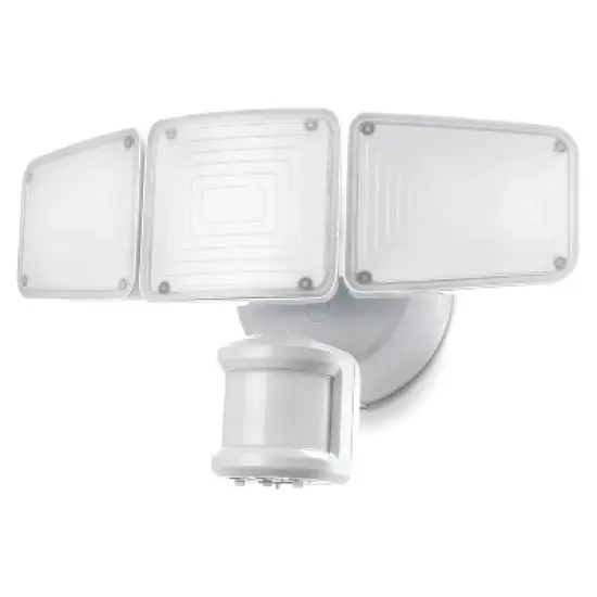 Home Zone Security&reg; 3,500-Lumen Triple-Head Ultrabright LED Security Light in White image {5}