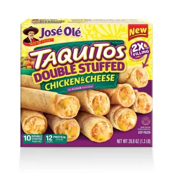 Jose Ole Chicken & Cheese Double Stuffed Frozen Taquitos - 20.8oz image {7}