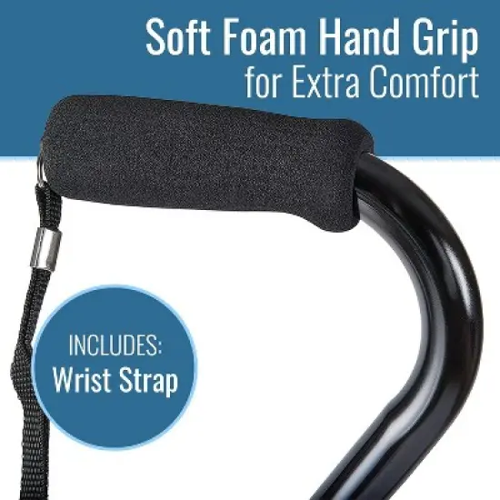 Attop Walking Cane and Walking Stick for Adult Men and Women, FSA Eligible, Lightweight and Adjustable, Ergonomic Hand Grip and Wrist Strap image {1}