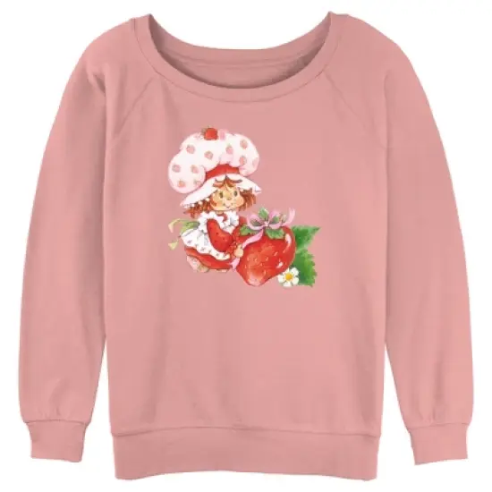 Junior's Strawberry Shortcake Watercolor Berry Sweatshirt image {2}